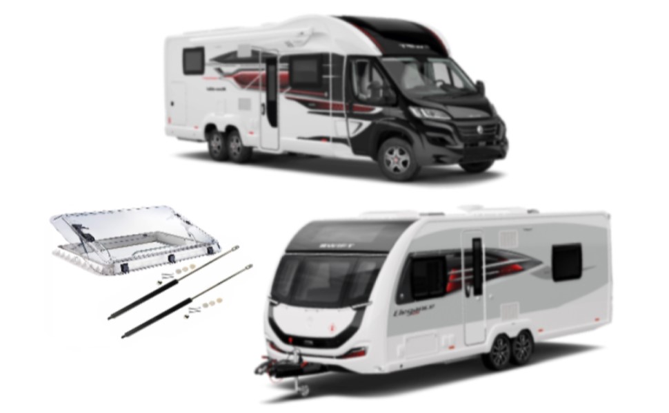 Ramor Strutz. Caravan Accessories or Motorhome Spares Gas Struts Replacement Kit for a Seitz