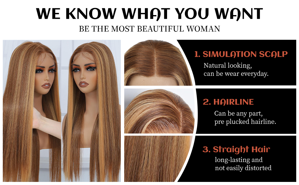 100 Human Hair Ombre Lace Front Wig Human Hair Highlight