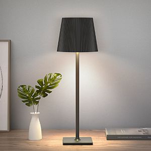 2 Pack Cordless Table Lamp, Portable Outdoor LED Desk Lamp with 3 Color Stepless Dimming Up, Battery Operated Lamps for Restaurant Couple Dinner Bedroom Camping Bars (Black) 16 Cordless Table Lamp Set of 2