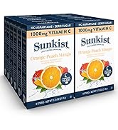 Sunkist Singles To Go Drink Mix Packets, Orange Peach Mango, 6-Count per Box – Powdered Drink Pac...