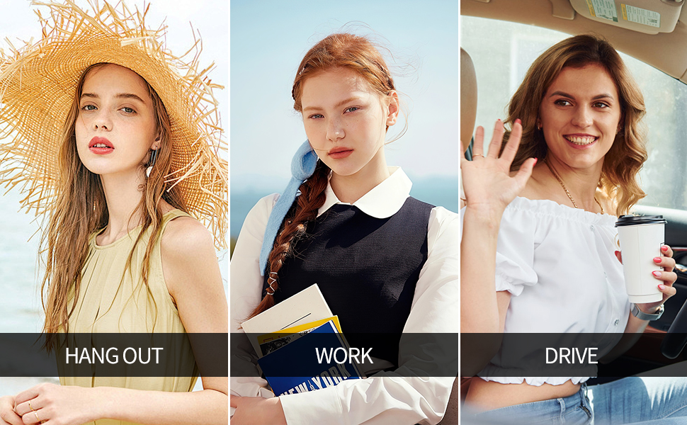 HEAWISH Women's Black Flats Shoes Round Toe Slip On Casual