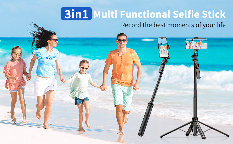 3in1 Multi Functional Selfie Stick Record the best moments of your life