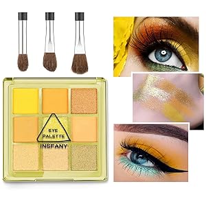 9 Colors Bule Eyeshadow Palette,Highly Pigmented Mattes Shimmers Naked Powder