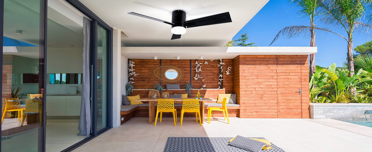 smart wifi ceiling fan with light outdoor
