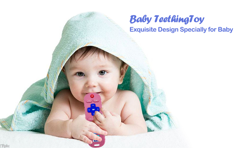 ROBBEAR Baby Teething Toys, Food Grade Silicone Teether for