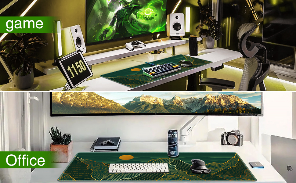 Gaming Mouse Mat XXL, Abetcabe Mouse Mat 900 x 400 mm, Black