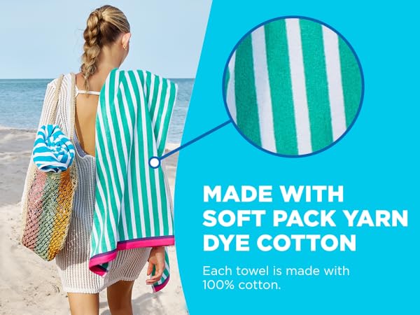 Amazon.com: Kaufman - Colorful Racing Striped Beach & Pool