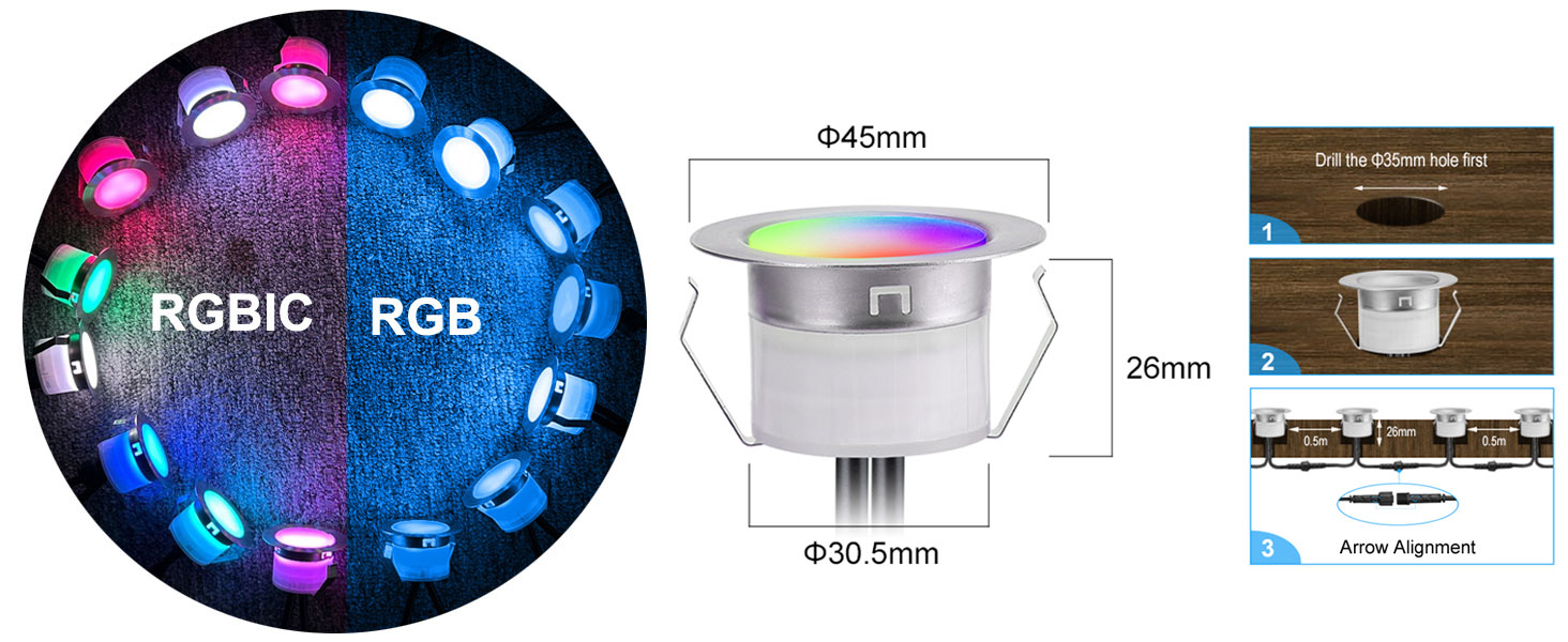 12V LED Plinth Deck Lights Kits