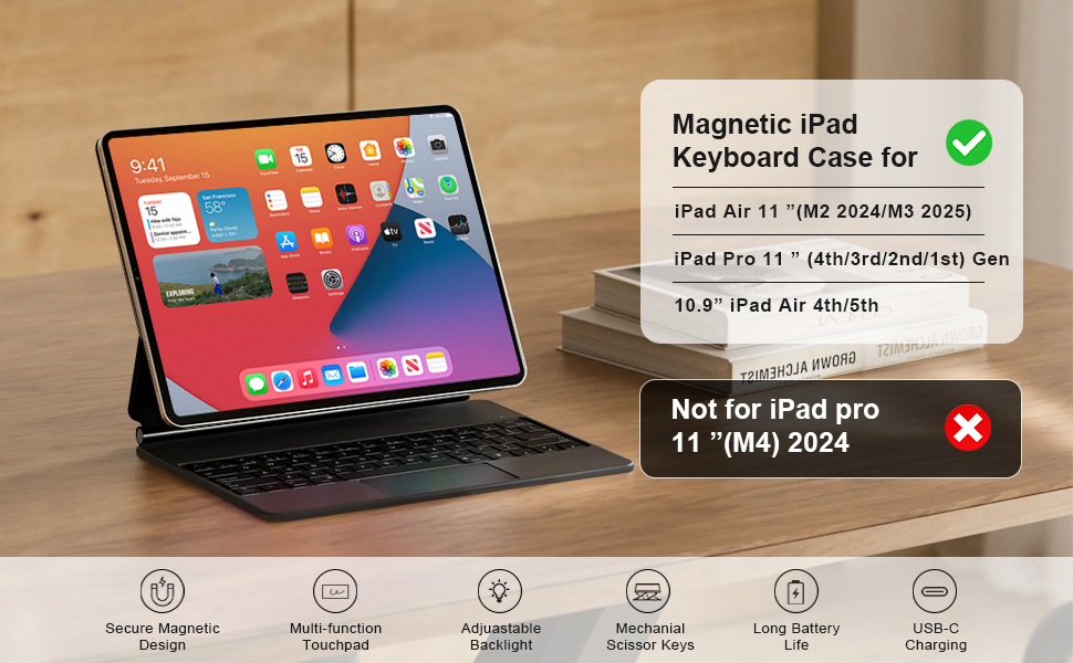 Amazon.com: Magic Keyboard for iPad Air 11-inch (M2 2024/M3