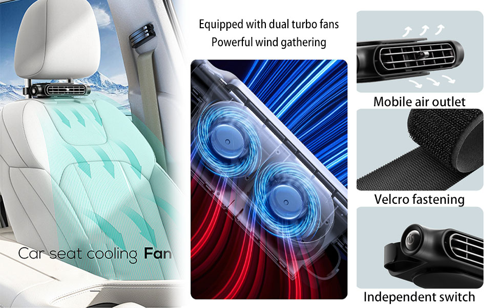 Car Fan for Baby Rear Facing, Backseat Car Fan