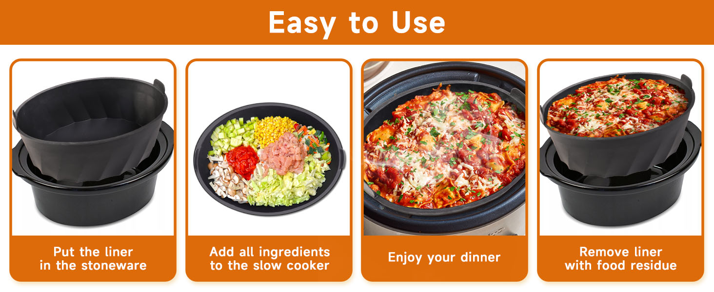 KOCWELL Slow Cooker Liners Compatible for Crock Pot 78 QT