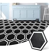 Art3d 30-Pack Hexagon Peel and Stick Flooring Tile Marble Look, Self Adhesive Waterproof Vinyl Fl...