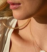TLY Gold Necklace for Women 14k Gold Plated Non Tarnish Dainty Gemstone Crystal Oval Pendant Neck...