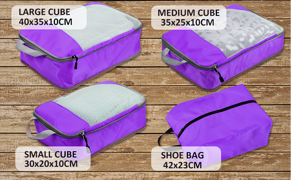 MOKETT Compression Packing Cubes for Travel Suitcase Organizer Bags Set