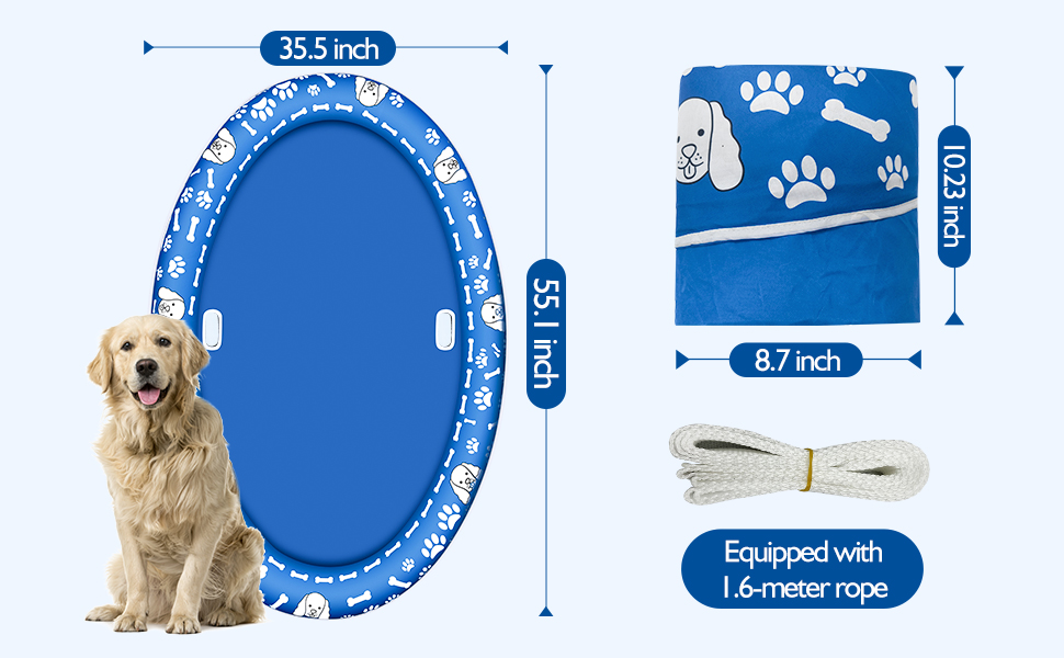 XLYLKS Dog Pool Float Inflatable Rafts, Inflatable Ride