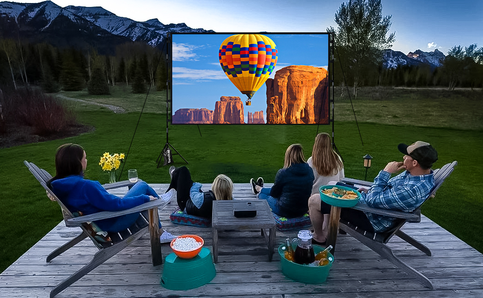 120 inch projector screen with stand