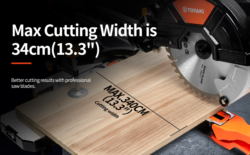 TOYAKI 10-Inch Sliding Miter Saw, With Laser, LED Light