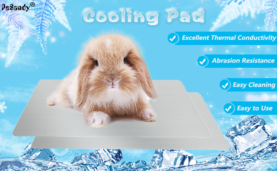 PeSandy Rabbit Cooling Pad, 2PCS Hamster Cooling Pad Pet Cooling Mat for Rabbit