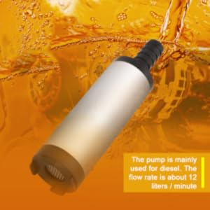 Pompe Submersible 12V Inoxydable | Débit 12L/min | Kérosène/Eau | 8500 Tr/min