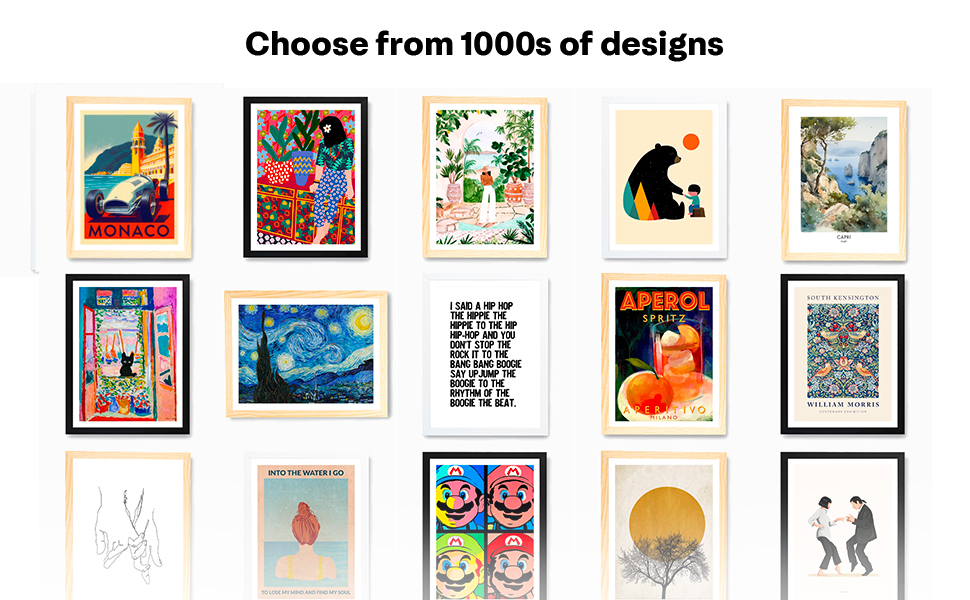 Fy! Wall Art Home Décor Prints Klimt Style, Black Cat in a Garden