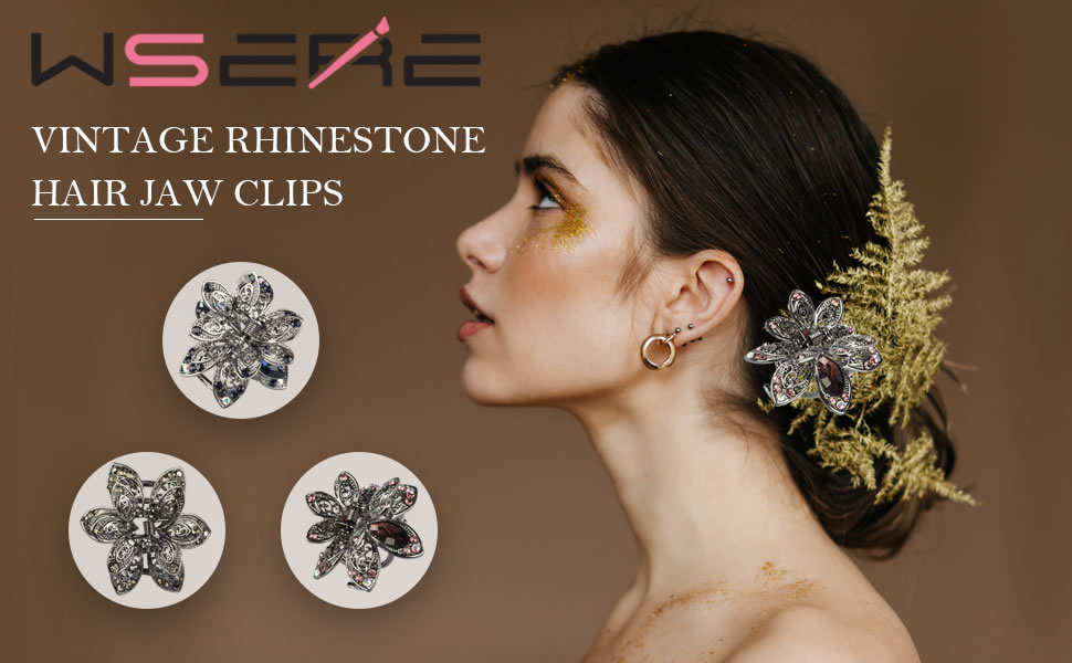 Rhinestone Claw Hair Clips