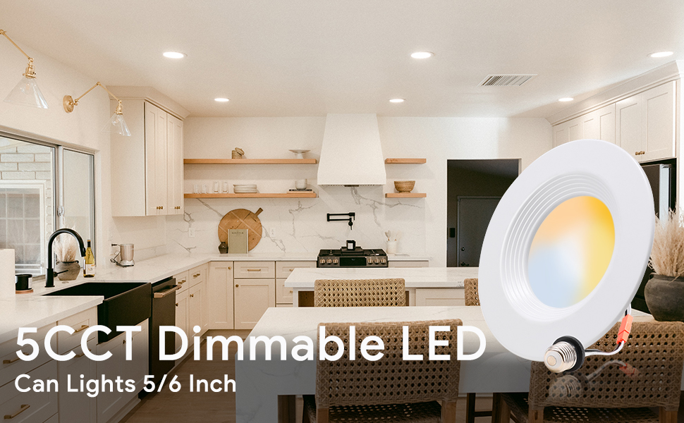 E ENERGETIC LIGHTING 48 Pack Dimmable LED Recessed Lighting 5/6 inch