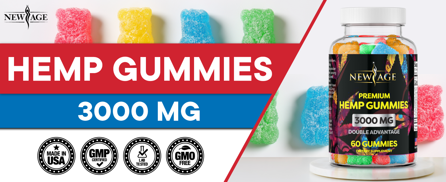 NEW AGE Naturals Advanced Hemp Gummies Natural Hemp Oil