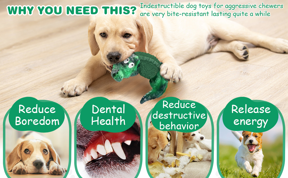 Jeefome Dog Toys for Aggressive Chewers/Dog Chew Toys for Aggressive Chewers/Dog