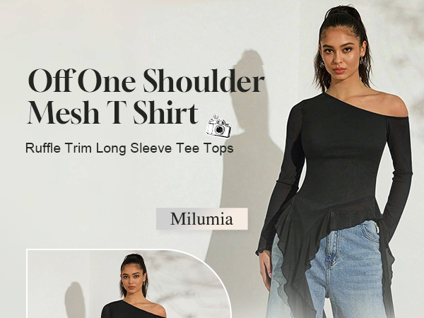 トップス MIUMIU Asymmetry Frilly Knit Long Tops MIUMIU Asymmetry Frilly Knit Long Tops