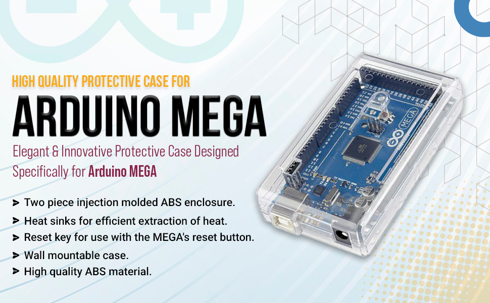 SB Components Premium Mega 2560 Case Enclosure, Protective Clear Case ...