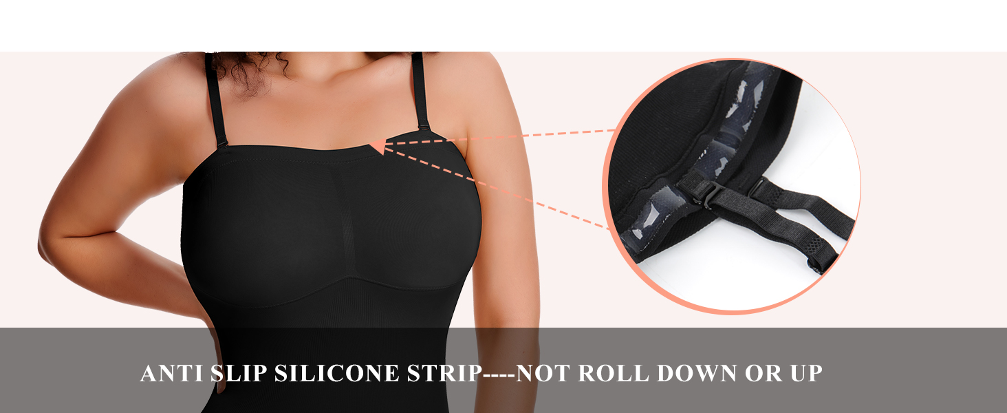 JOYSHAPER Strapless Shapewear Bodysuit with Built in Bra Full Body