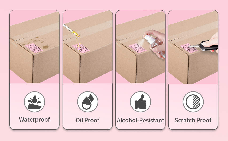 2.25x1.25 Direct Thermal Labels, Self-Adhesive Address Shipping Thermal Stickers