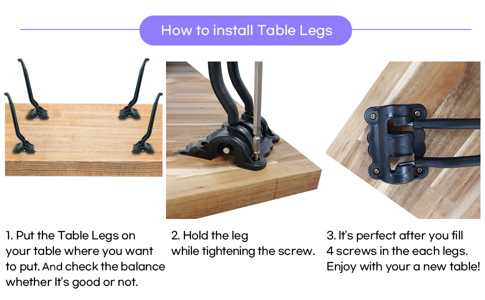 Folding Table Iron LegSet of 4 Furniture Hairpin Tables Legs for Side steal Desk