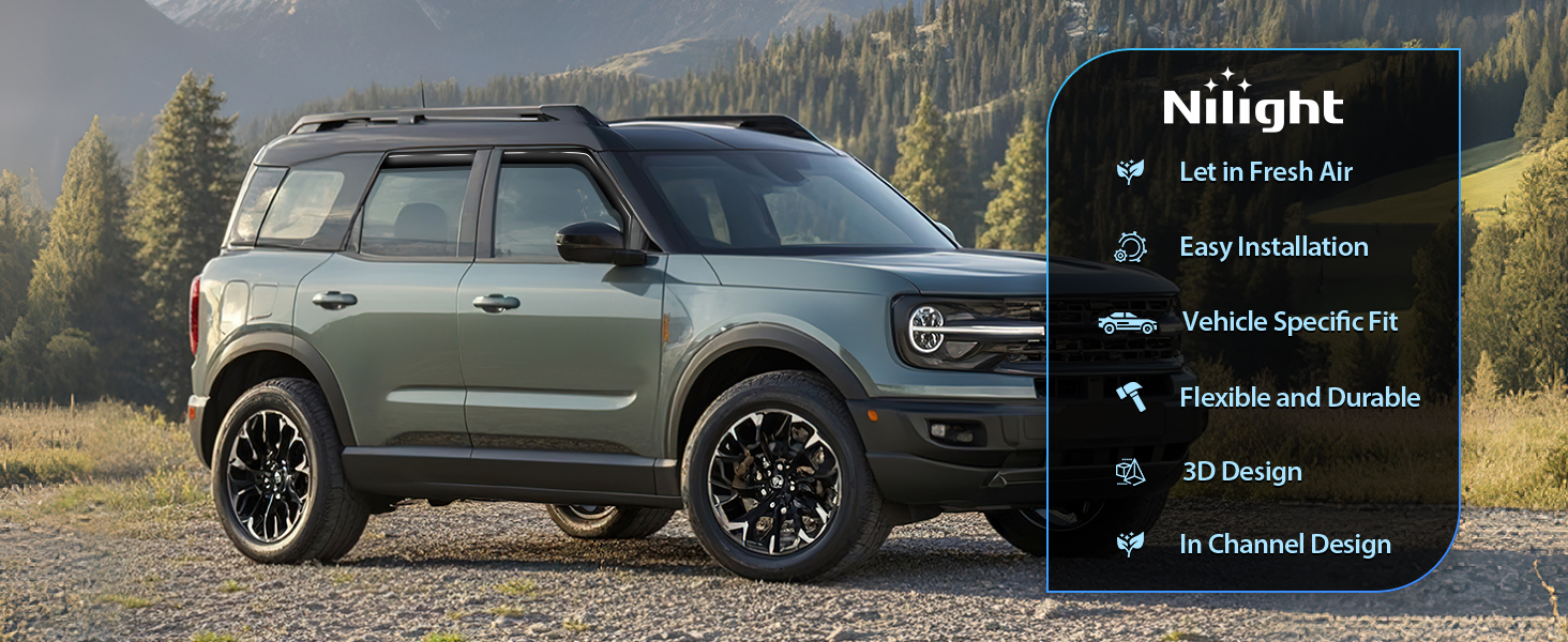 Window Visor Ford Bronco
