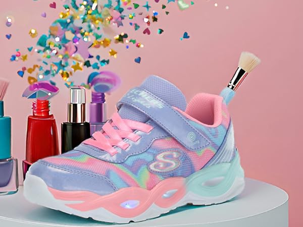 Amazon.com | Skechers Kids Twisty Glow-Sorbet Swirl Sneaker
