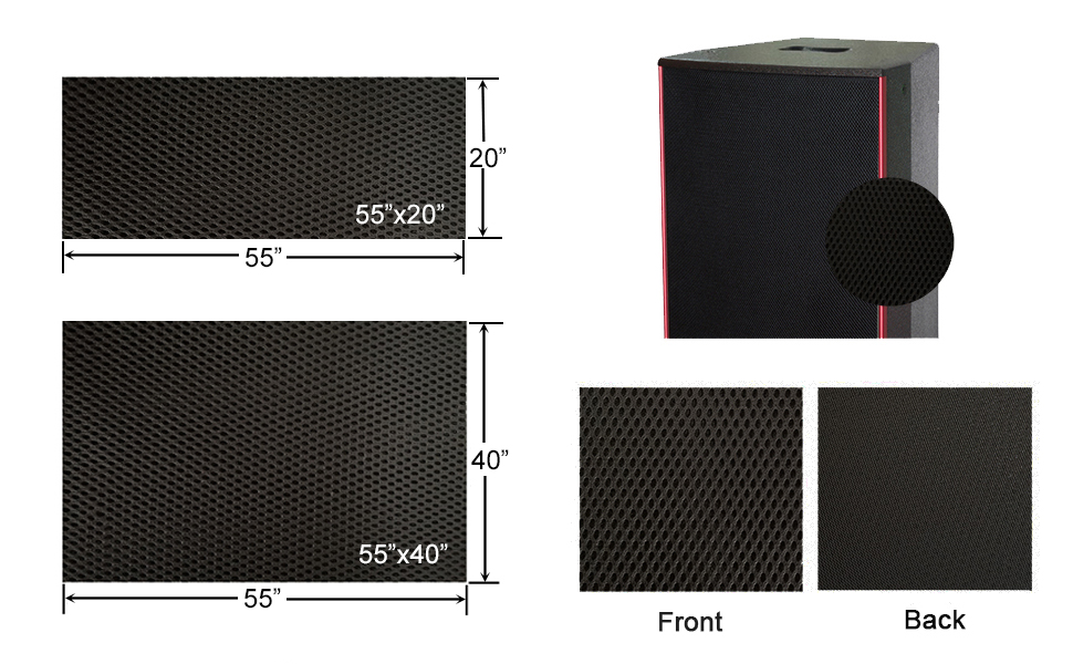 Howonder Speaker Grill Cloth，55x20inch， Speaker Fabric for Home Speakers, Stage