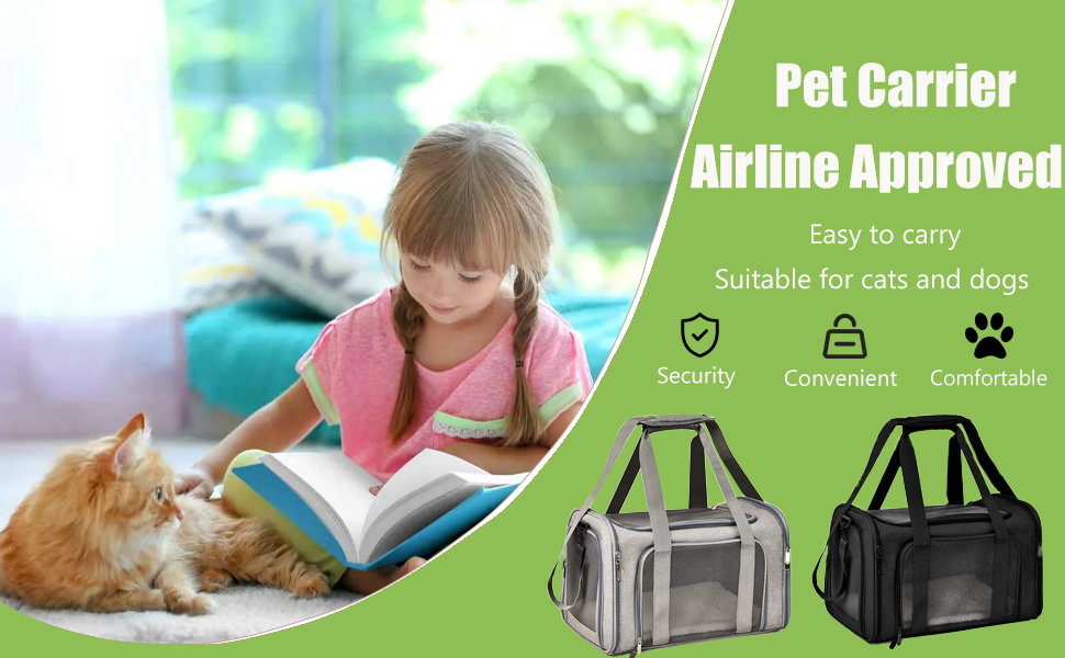 Cat Carrier Soft, Pet Carrier Airline Approved for Cat, Cat Travel