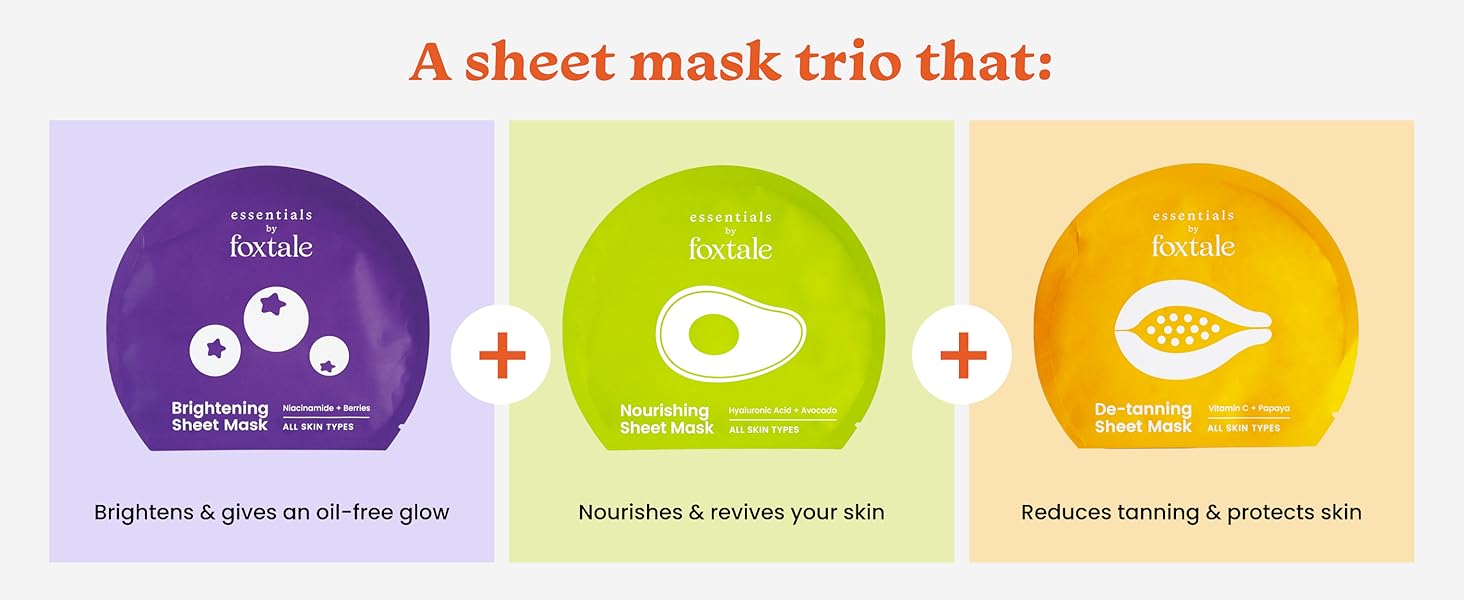 Foxtale Essentials Sheet Masks Trio