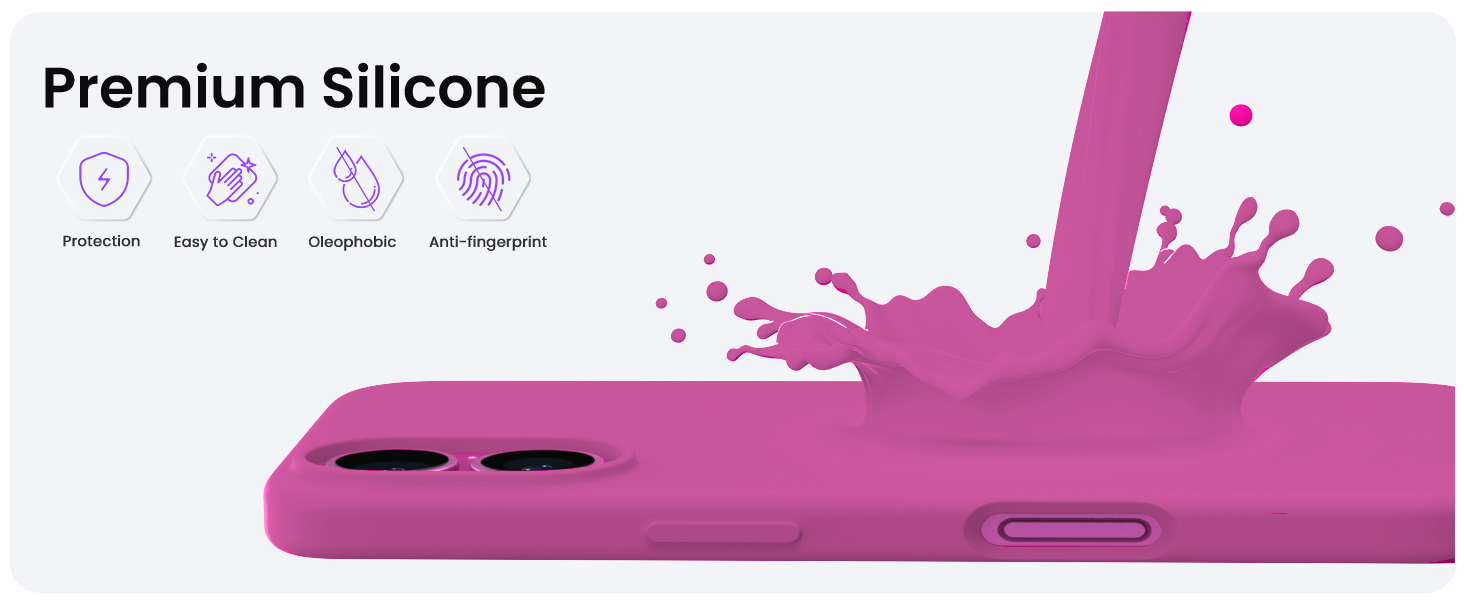 Elzzi Microfiber Logo Cut Cover Compatible for iPhone 16 Case Liquid Silicone Cases Full Body 4 Layer Protective Covers Shockproof Back Cover with High Raised Camera Lips (6.1 inch, Hot Pink) 52 16