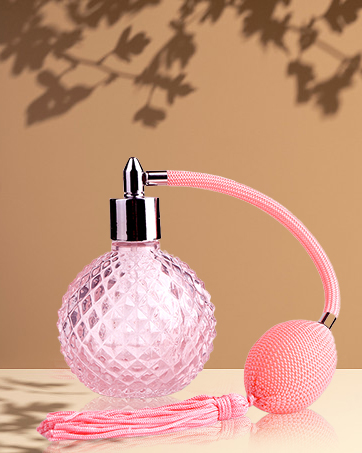 Pink perfume bottle