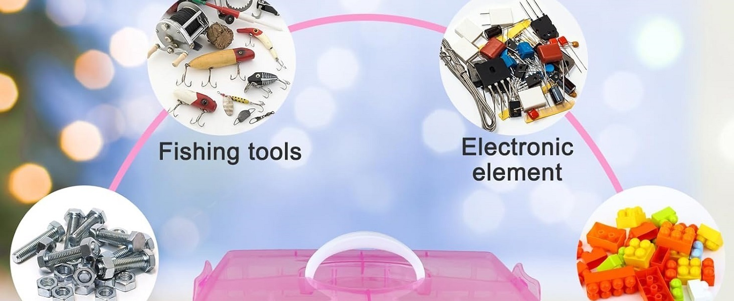 Adjustable Compartments And Handles, Portable Beads Organizers 