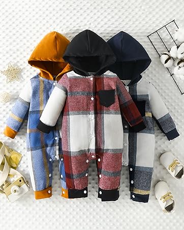 Boy Girl Hooded Romper