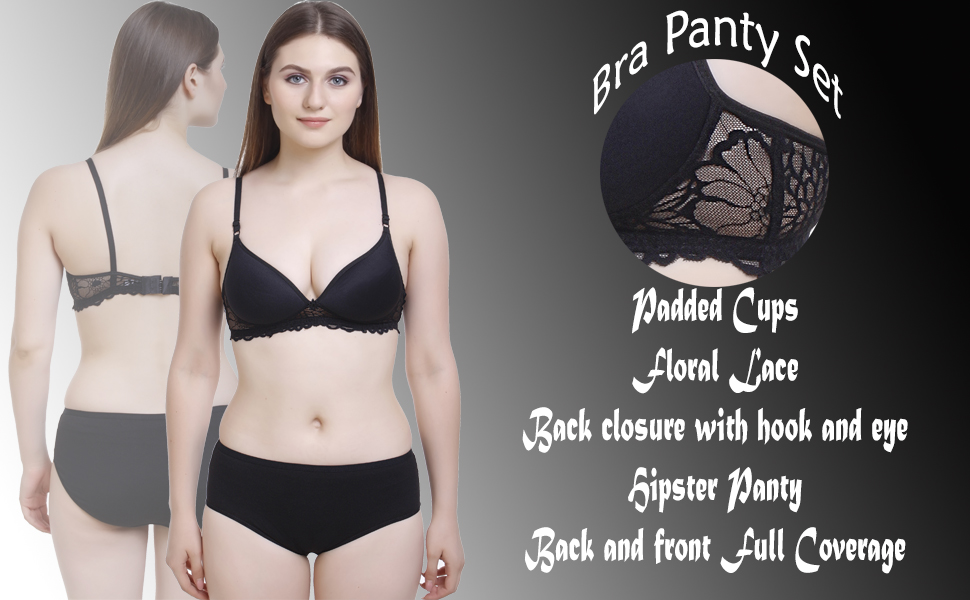 bra panty set for women