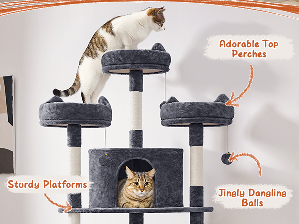 ｃａｔ様 Amazon.com : Taoqimiao 76-Inch Cat Tree Cat Tower for Indoor