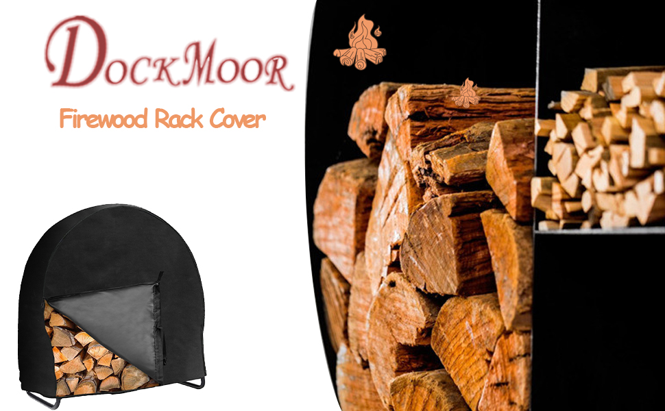 Firewood Cover Log Rack Hoop Cover 40"x24"x41" 600D Oxford