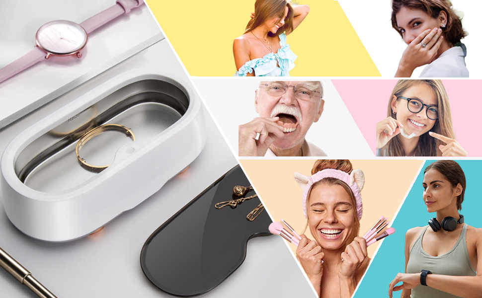 Ultrasonic Cleaner, Denture Cleaner, Jewelry Cleaner, Mouth Guards