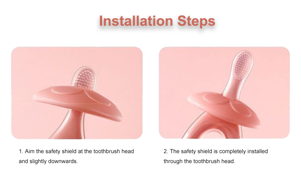 Removable Multi-Functional Baby Toothbrush; Installation Steps;