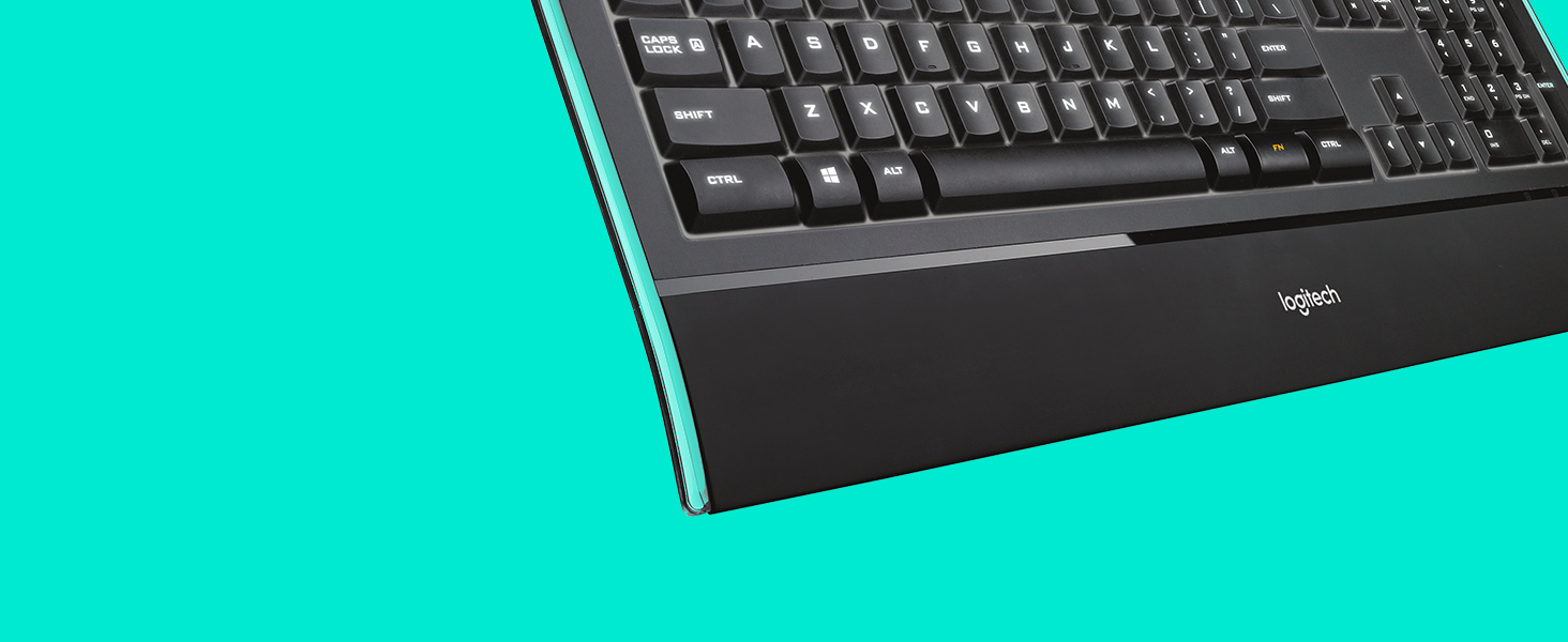 Logitech K740 Illuminated Wired Keyboard for Windows, LaserEtched