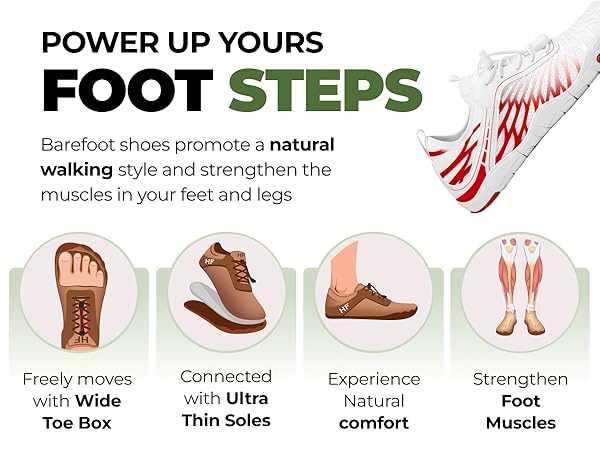 HF Signature Healthy &amp; Non-Slip Barefoot Shoes Unisex, Walking, Running and Daily Wear