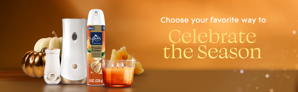 Glade Automatic Spray Refill, Pumpkin Ginger, Scented Air Freshener for Home and Bathroom